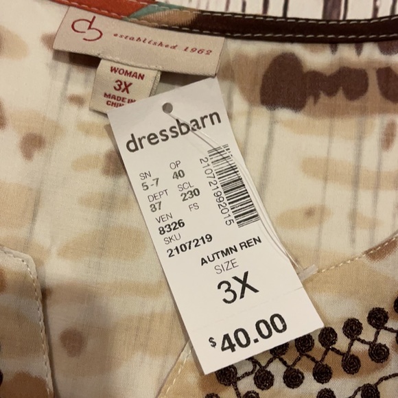 NWT Dressbarn tie dye look blouse - Picture 4 of 9